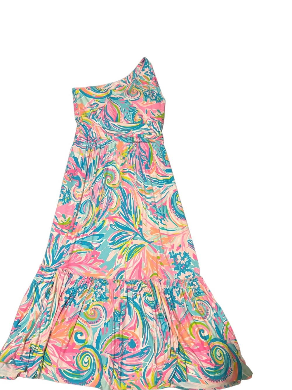 LILLY PULITZER SIZE MEDIUM MOONEY MIDI DRESS *CARNIVALE CORAL* MULTI - Picture 9 of 10